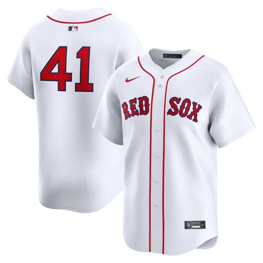Men Boston Red Sox 41 Chris Sale Nike White Home Limited Player MLB Jersey